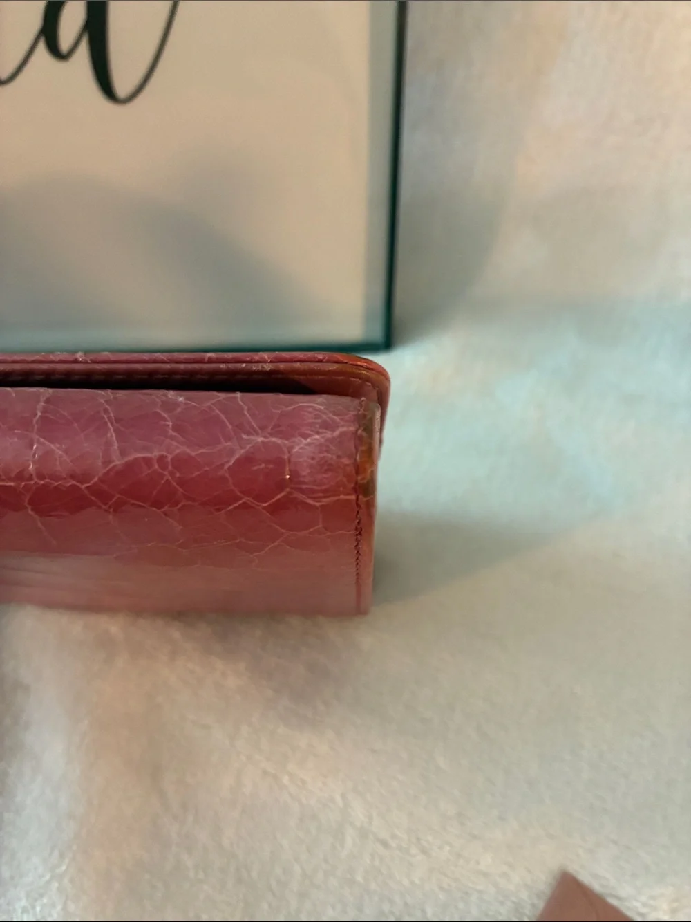 Miu Miu Pink Croc-Embossed Continental Wallet.Minor Callouts on edges/see photos